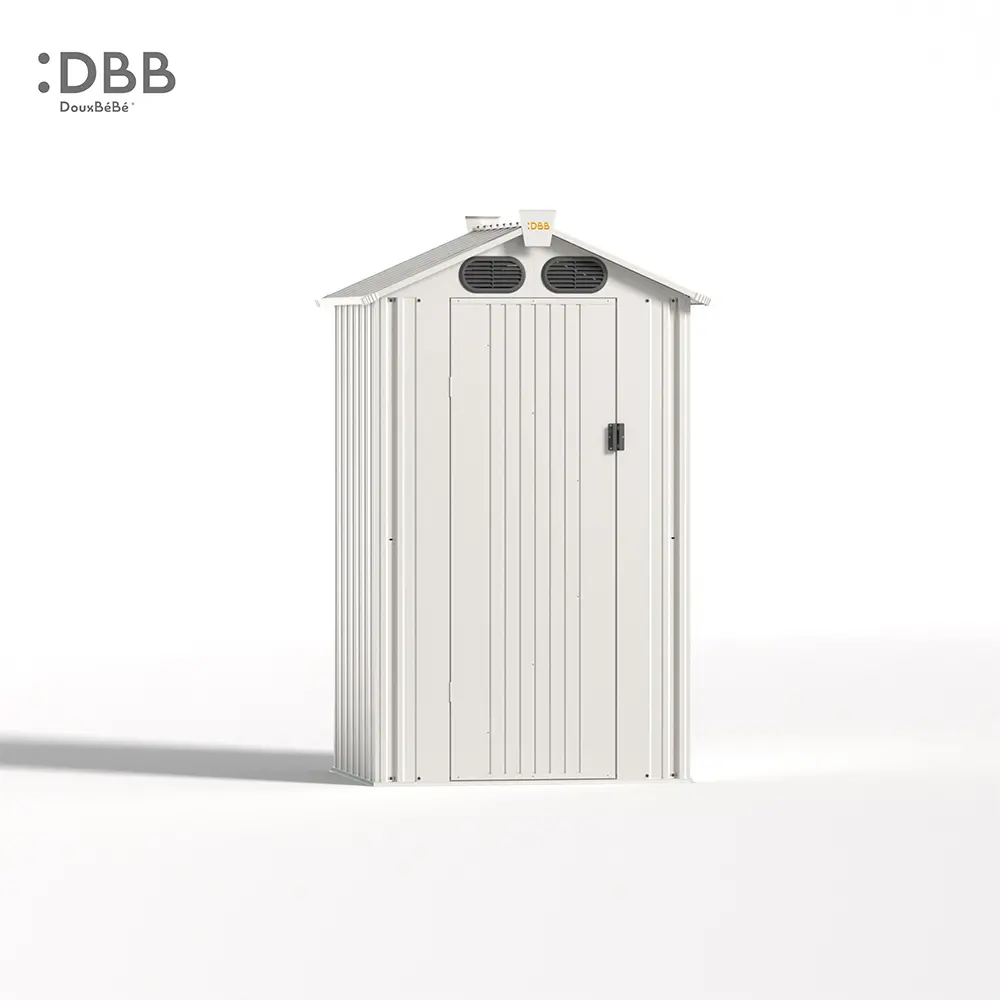 KingSuper-series-metal-garden-shed-with-Apex-roof-beige-4x3ft