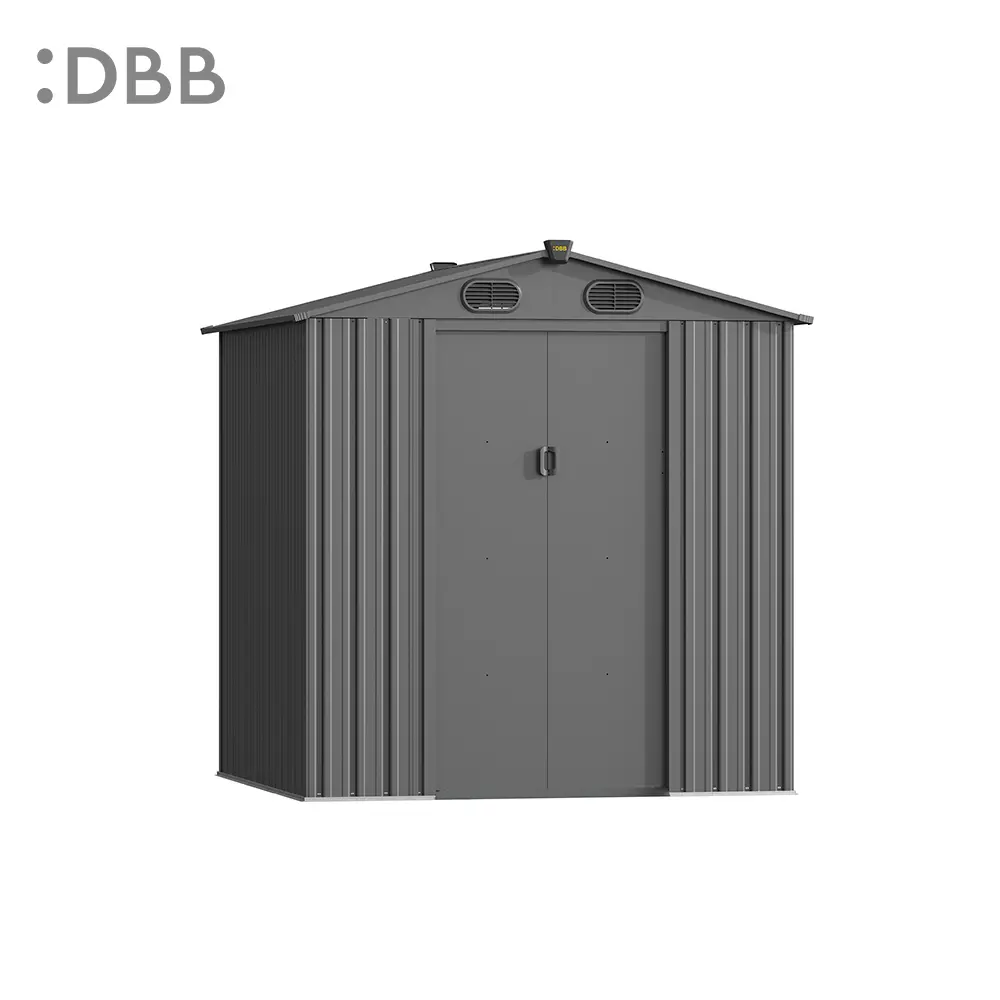 DBB Metal Shed: Versatile, Durable, Secure Storage Solution 4 KingSuper series metal garden shed with Gable roof gray