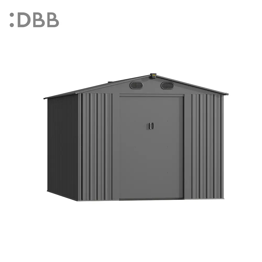 How to fix a metal shed on the ground more firmly 3 KingSuper series metal garden shed with Gable roof gray