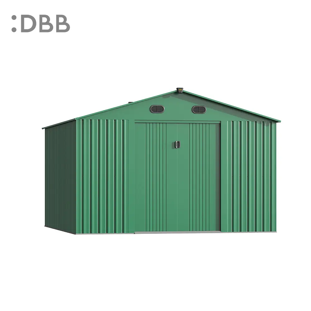 Why You Need a Metal Storage Shed: 6 Practical Reasons 3 KingSuper series metal garden shed with Gable roof green
