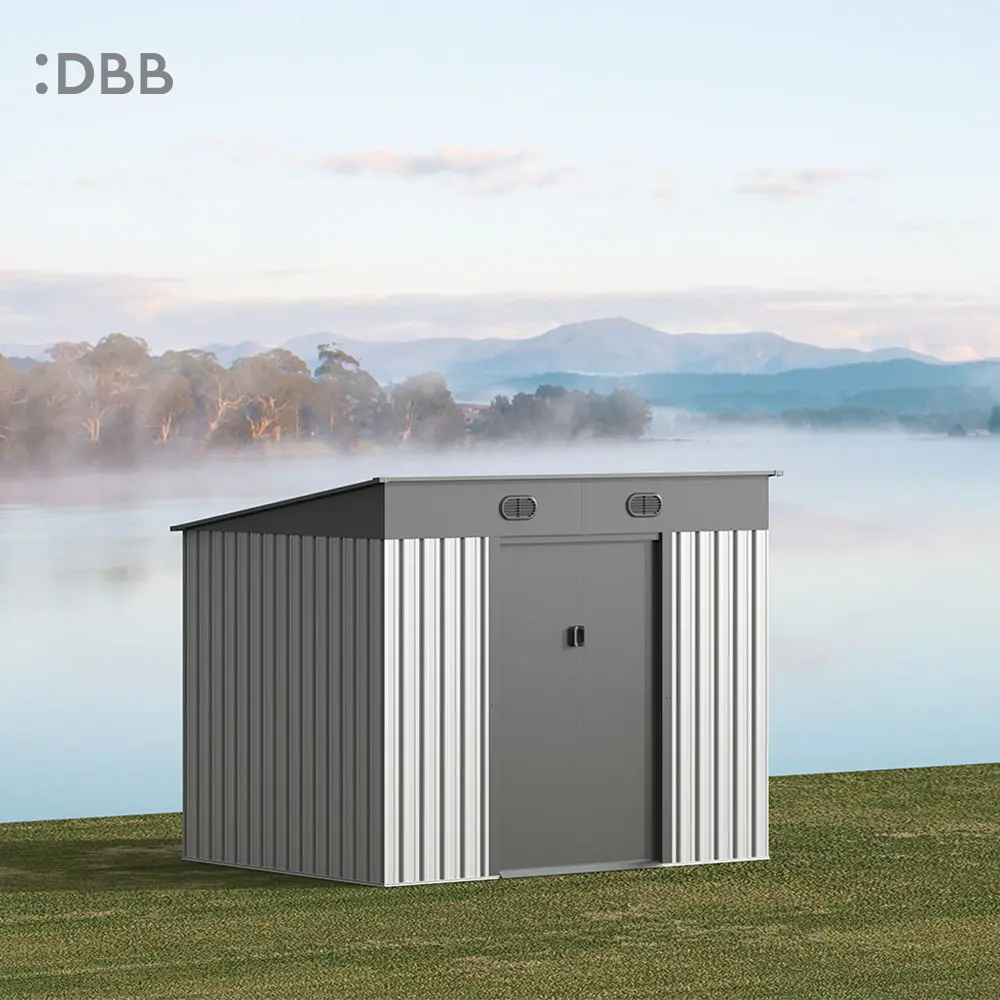 The Benefits of Using Galvanized Steel Plates as Storage Sheds 4 KingSuper series metal garden shed with Pent roof 8x6ft 10