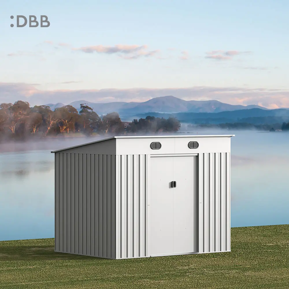 DBB metal shed quickly became popular in the market 2 KingSuper series metal garden shed with Pent roof 8x6ft 6
