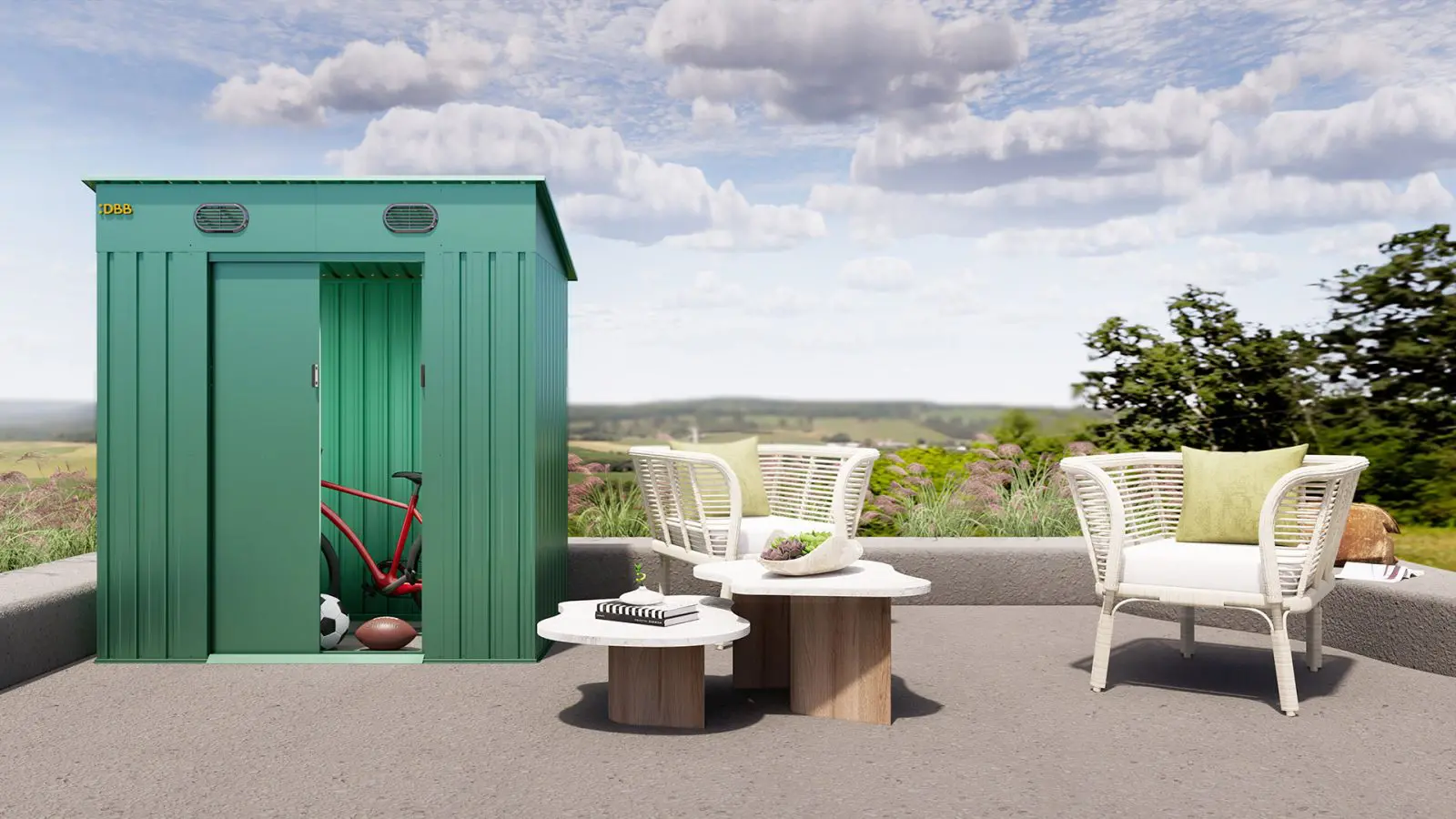 Do Metal Sheds Need a Base? 6 KingSuper series metal garden shed with Pent roof green2 6x4ft