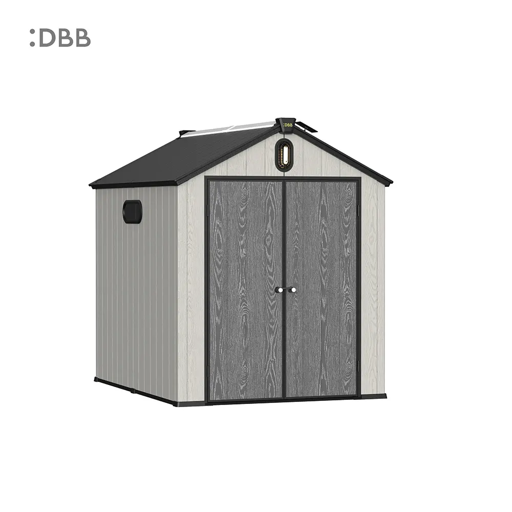 What to pay attention to when installing plastic sheds in the courtyard 3 Kingcenter series Intelligent Plastic Sheds with Gable roof Stardust 6x8ft 2