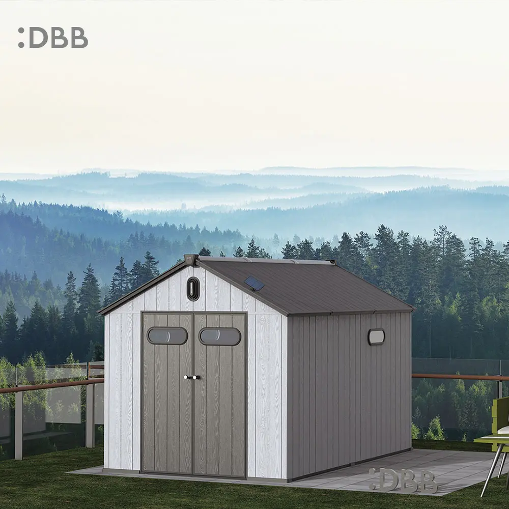 Advantages of Plastic Sheds 3 Kingcenter series Intelligent Plastic Sheds with Gable roof Stardust 8x12ft 3