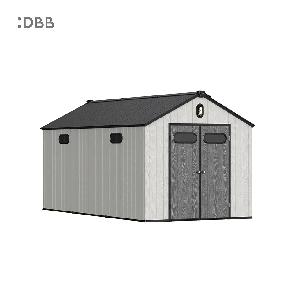 Building a Foundation for a Plastic Shed 4 Kingcenter series Intelligent Plastic Sheds with Gable roof Stardust 8x16ft 1