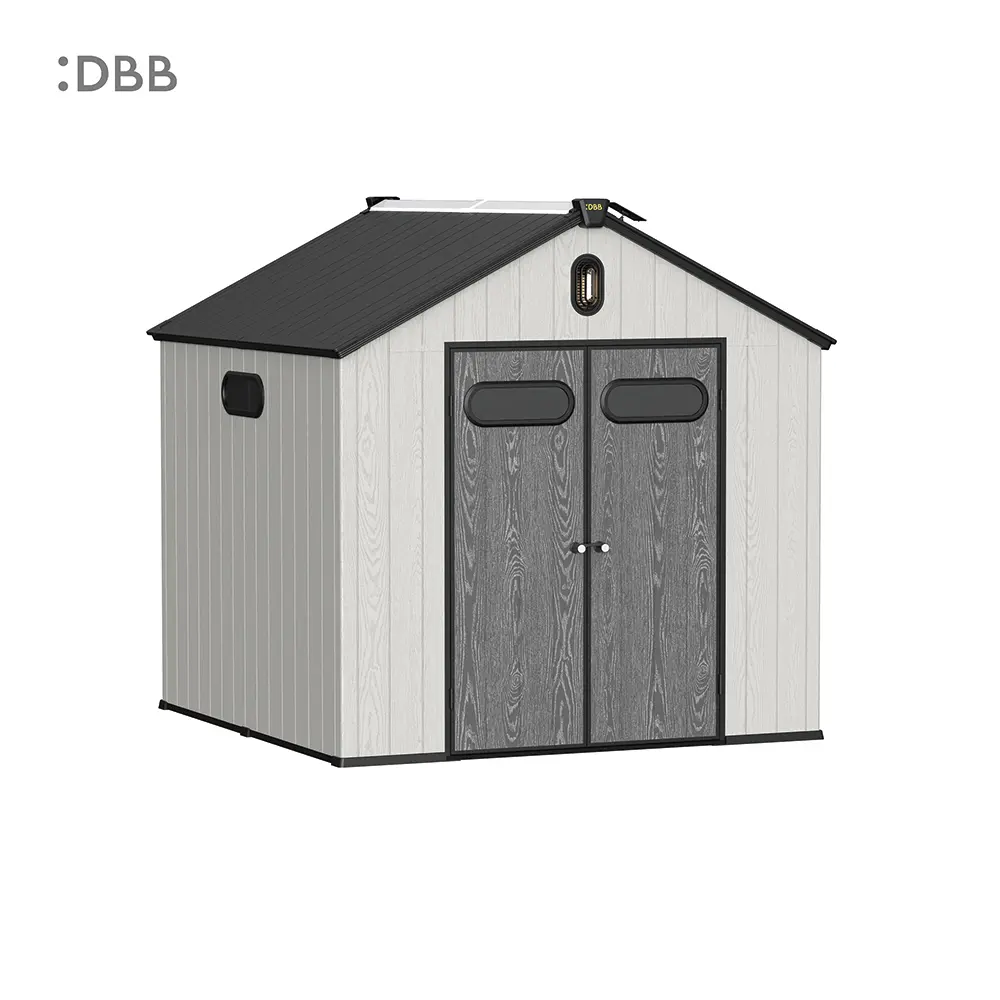 Plastic Sheds: Modern and Durable Storage Solutions 3 Kingcenter series Intelligent Plastic Sheds with Gable roof Stardust 8x8ft 3
