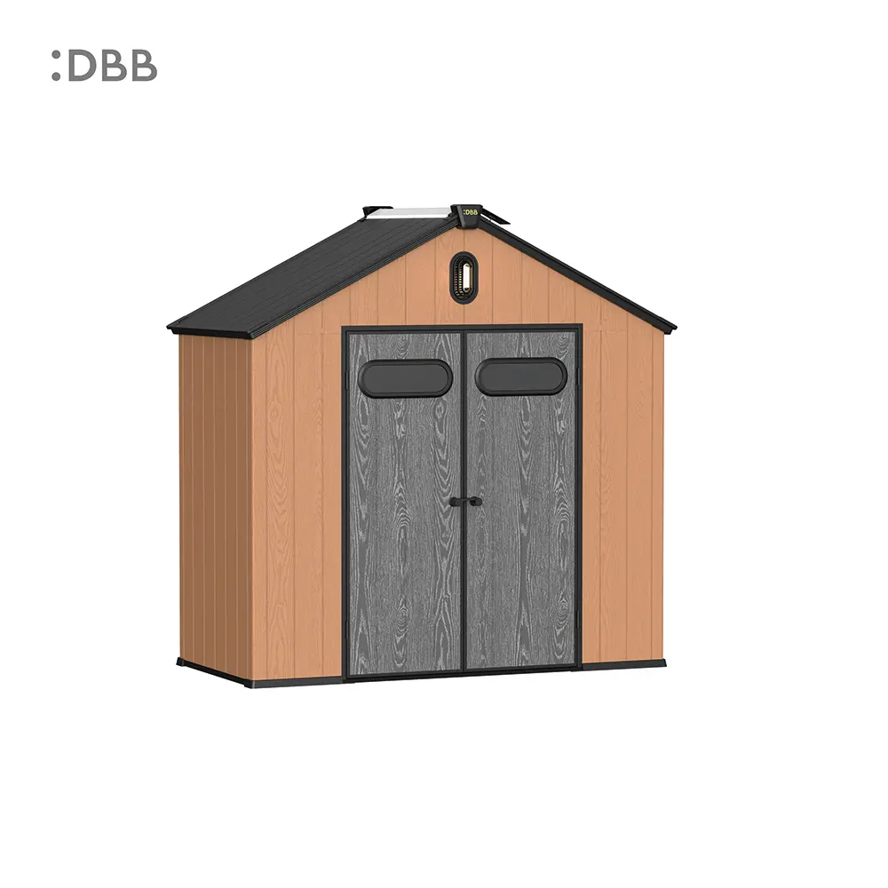 Advantages of Choosing a Plastic Shed 2 Kingcenter series Intelligent Plastic Sheds with Gable roof Warm brown 8x4ft 2
