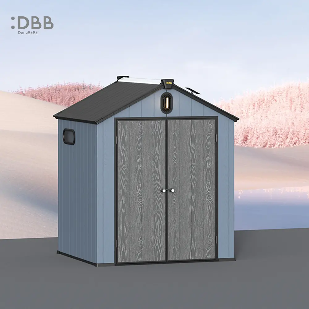 Tips for Building a Plastic Shed 4 Kingcenter series Intelligent Plastic Sheds with Gable roof blue ashes 6x6ft 2