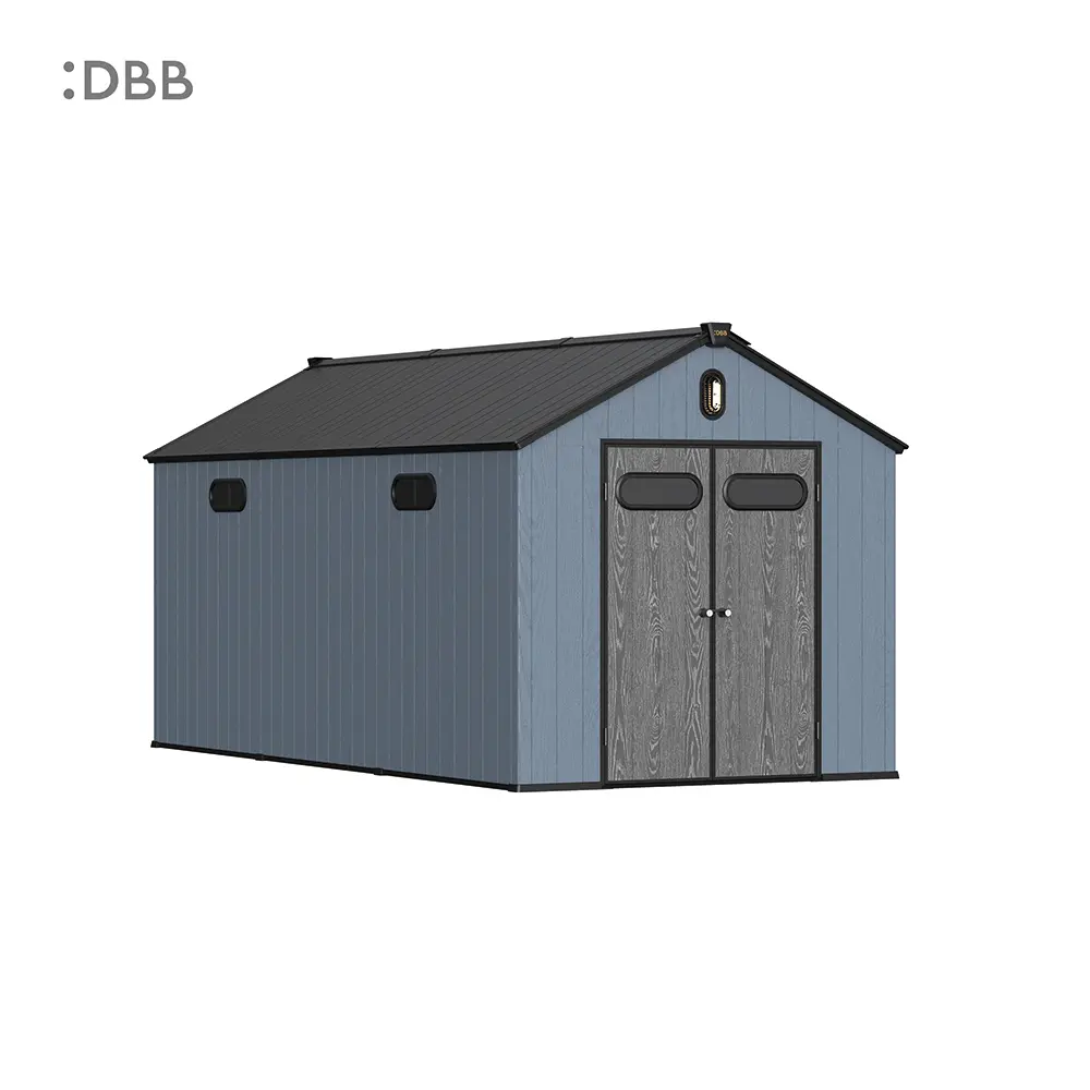 Expert tips for installing plastic storage sheds 4 Kingcenter series Intelligent Plastic Sheds with Gable roof blue ashes 8x16ft 2