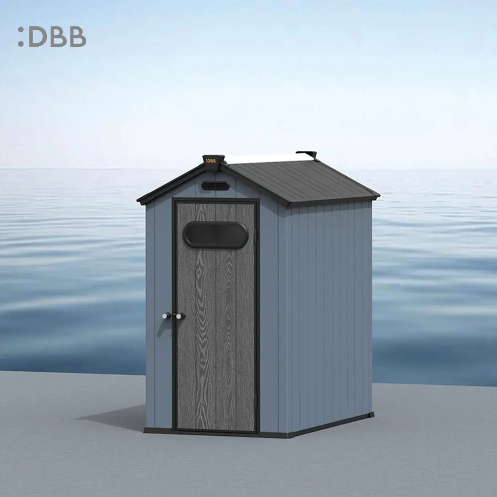 What are the advantages and disadvantages of using concrete the foundation for a plastic storage shed? 4 Kingcenter series Intelligent Plastic Sheds with Gable roof blue ashes1 4x6ft 2 1