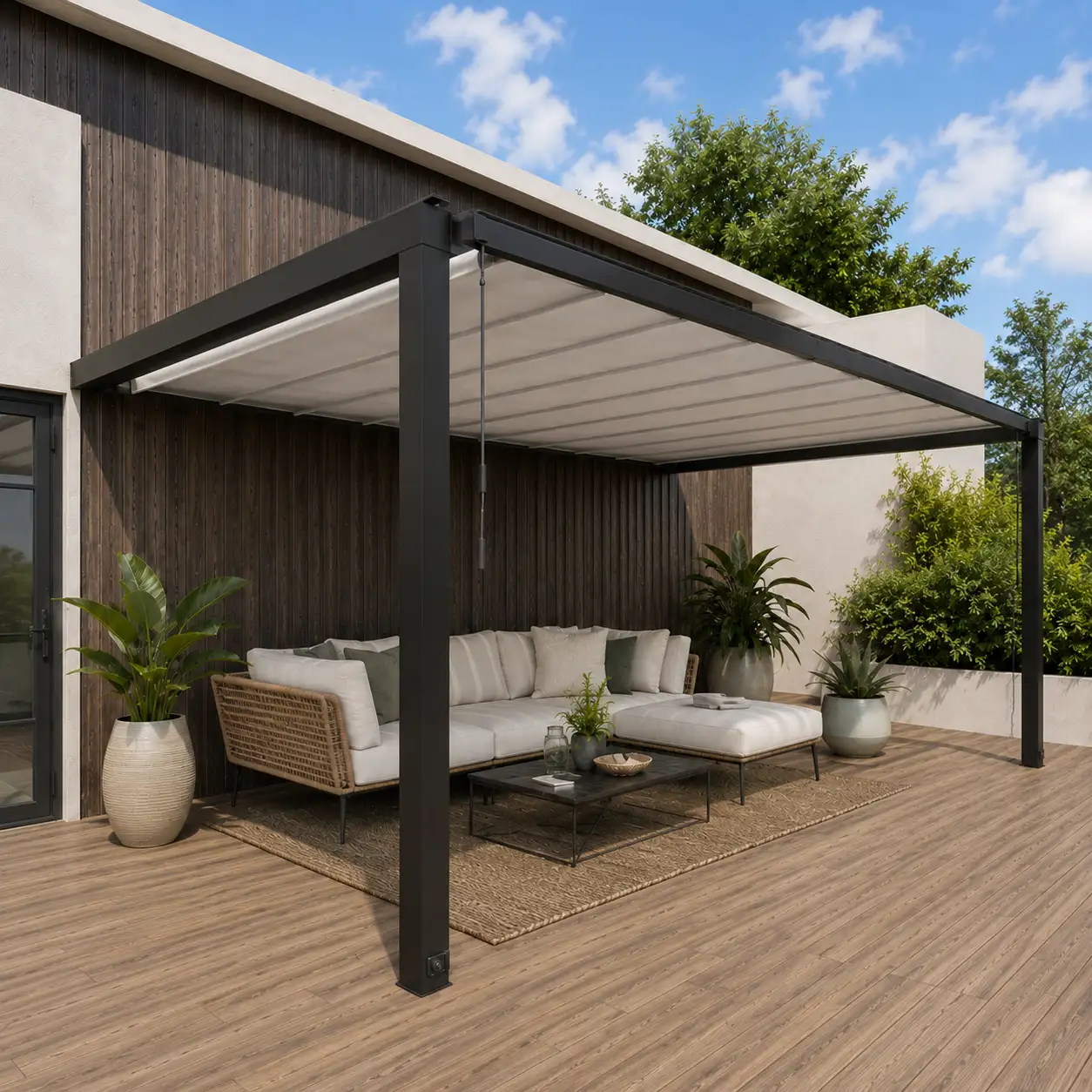 E-commerce & DTC Brands Buyer Program 12 fabric-roof-pergola