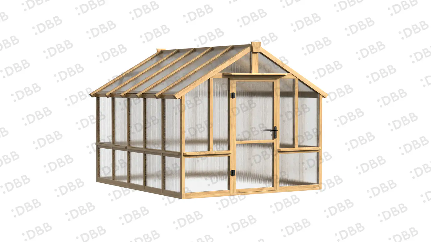 10 ft Wooden Gable Greenhouse with Full-Height Polycarbonate Panels 1 10-ft-wooden-gable-greenhouse-with-full-height-polycarbonate-panels-product-1