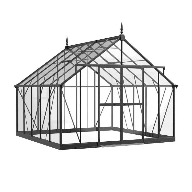 10x10-ft-aluminium-victorian-greenhouse-with-glass-panels-s-series-product-1