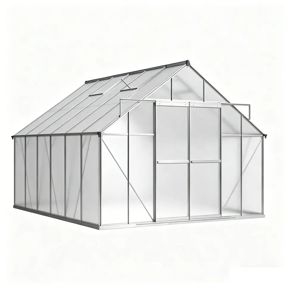 10 x 12 ft Aluminium Gable Roof Greenhouse | L Series 1 10x12-ft-aluminium-gable-roof-greenhouse-l-series-product-1