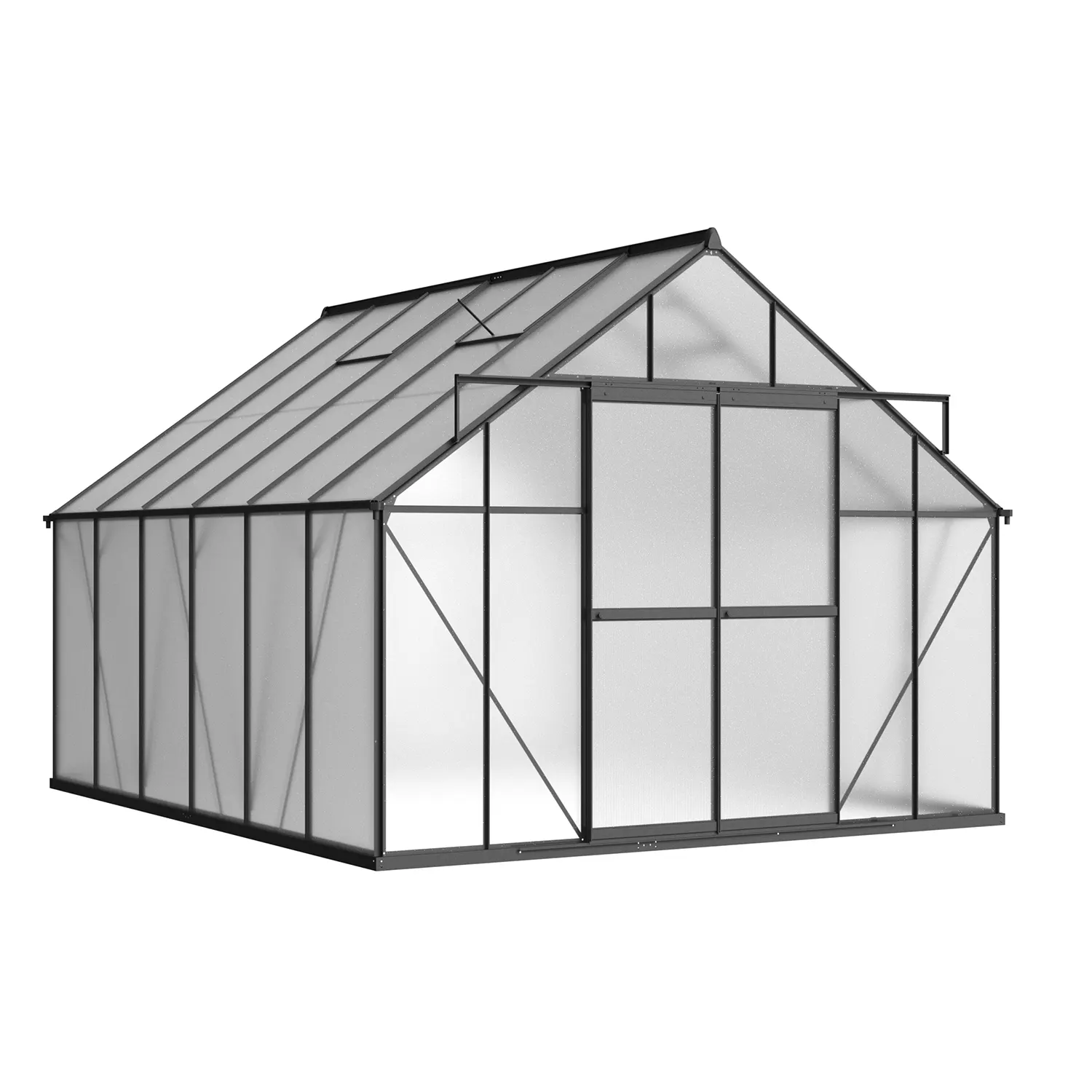 10 x 12 ft Aluminium Gable Roof Greenhouse | L Series 2 10x12-ft-aluminium-gable-roof-greenhouse-l-series-product-2
