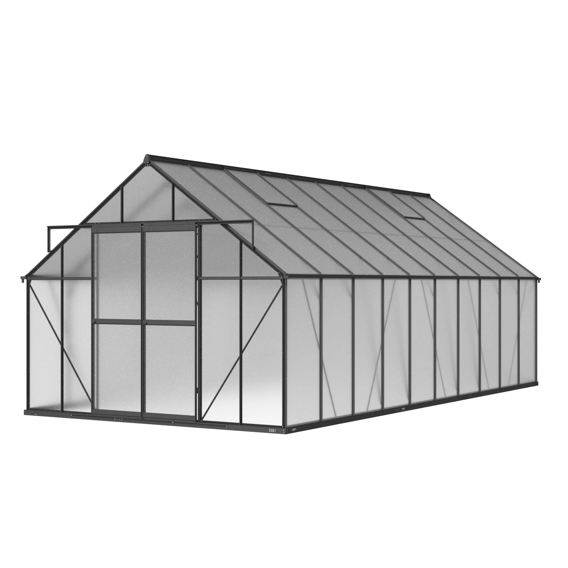 10 x 20 ft Aluminium Gable Roof Greenhouse | L Series 3 10x20-ft-aluminium-gable-roof-greenhouse-l-series-product-3