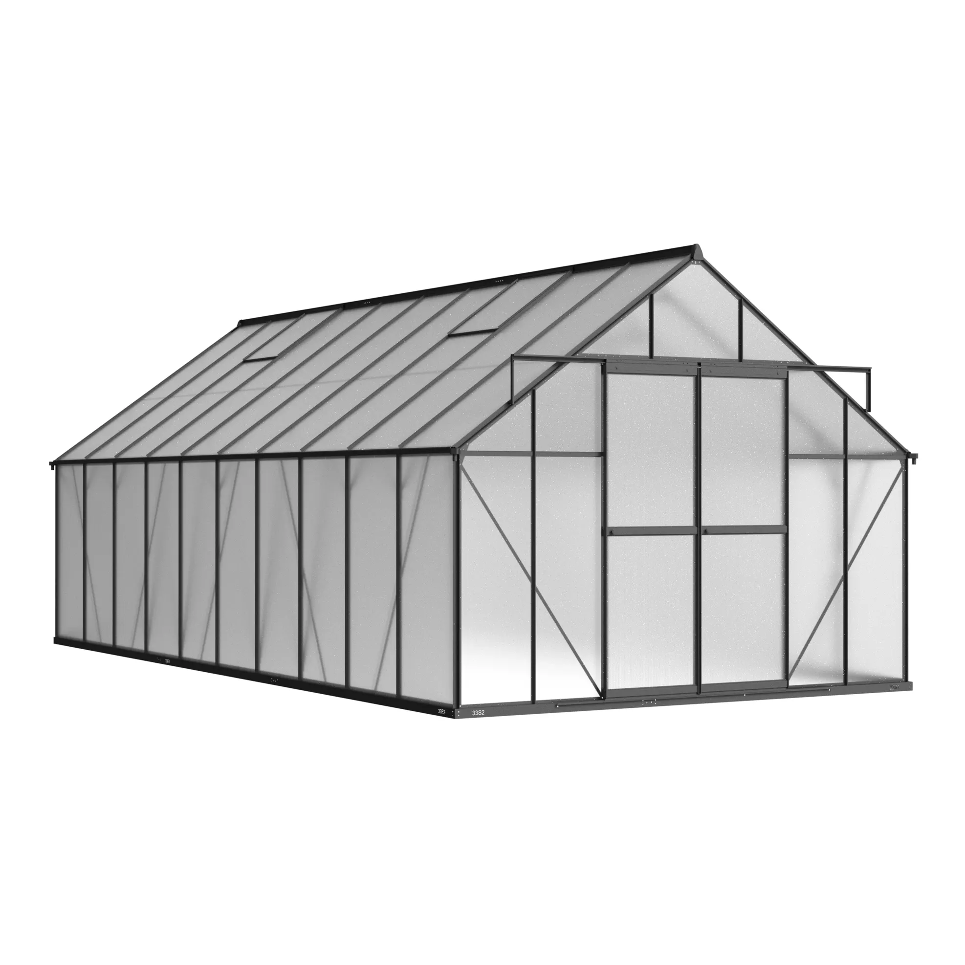 10 x 20 ft Aluminium Gable Roof Greenhouse | L Series 4 10x20-ft-aluminium-gable-roof-greenhouse-l-series-product-4