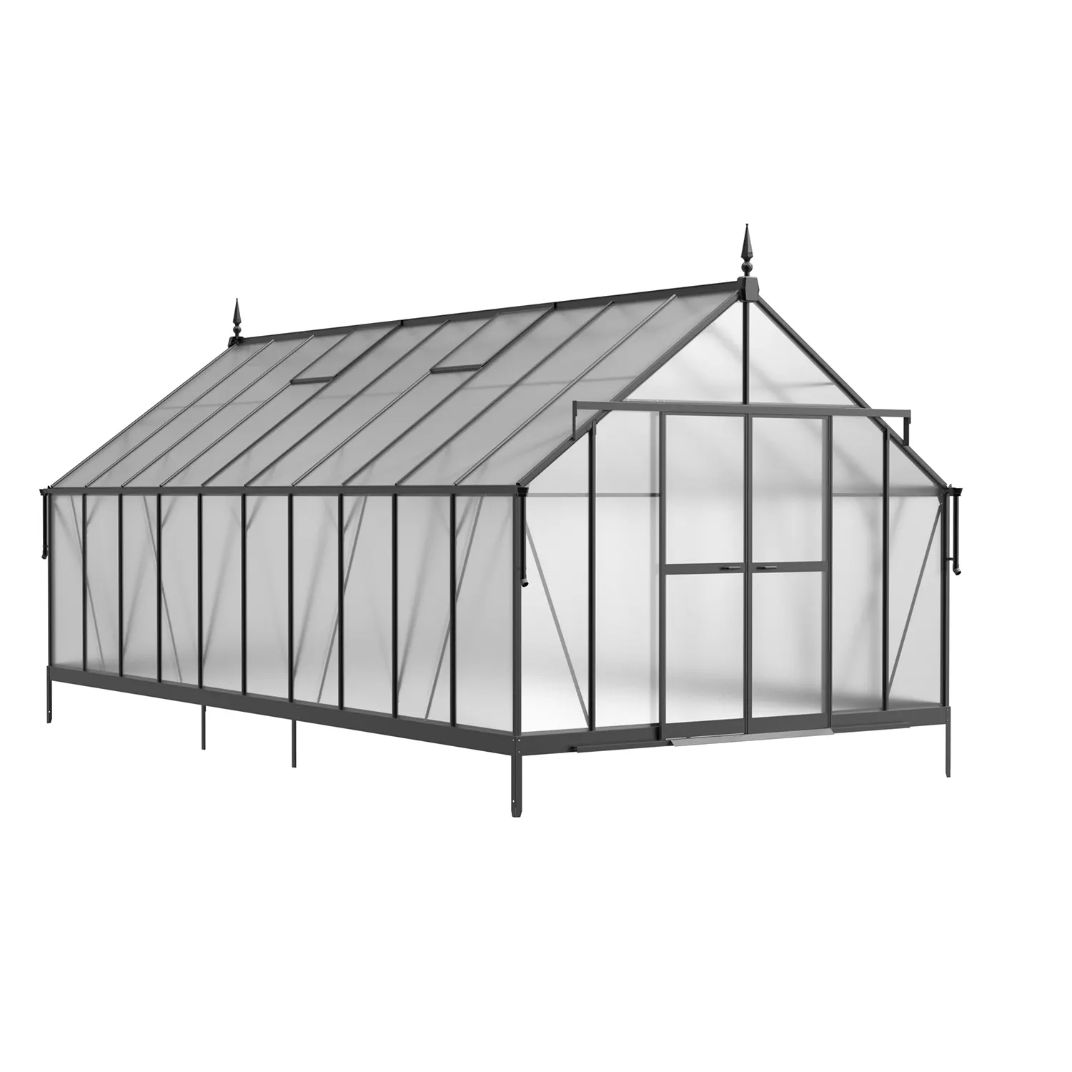 10 x 20 ft Aluminium Victorian Greenhouse with Polycarbonate Panels | S Series 1 10x20-ft-aluminium-victorian-greenhouse-with-polycarbonate-panels-s-series-product-1