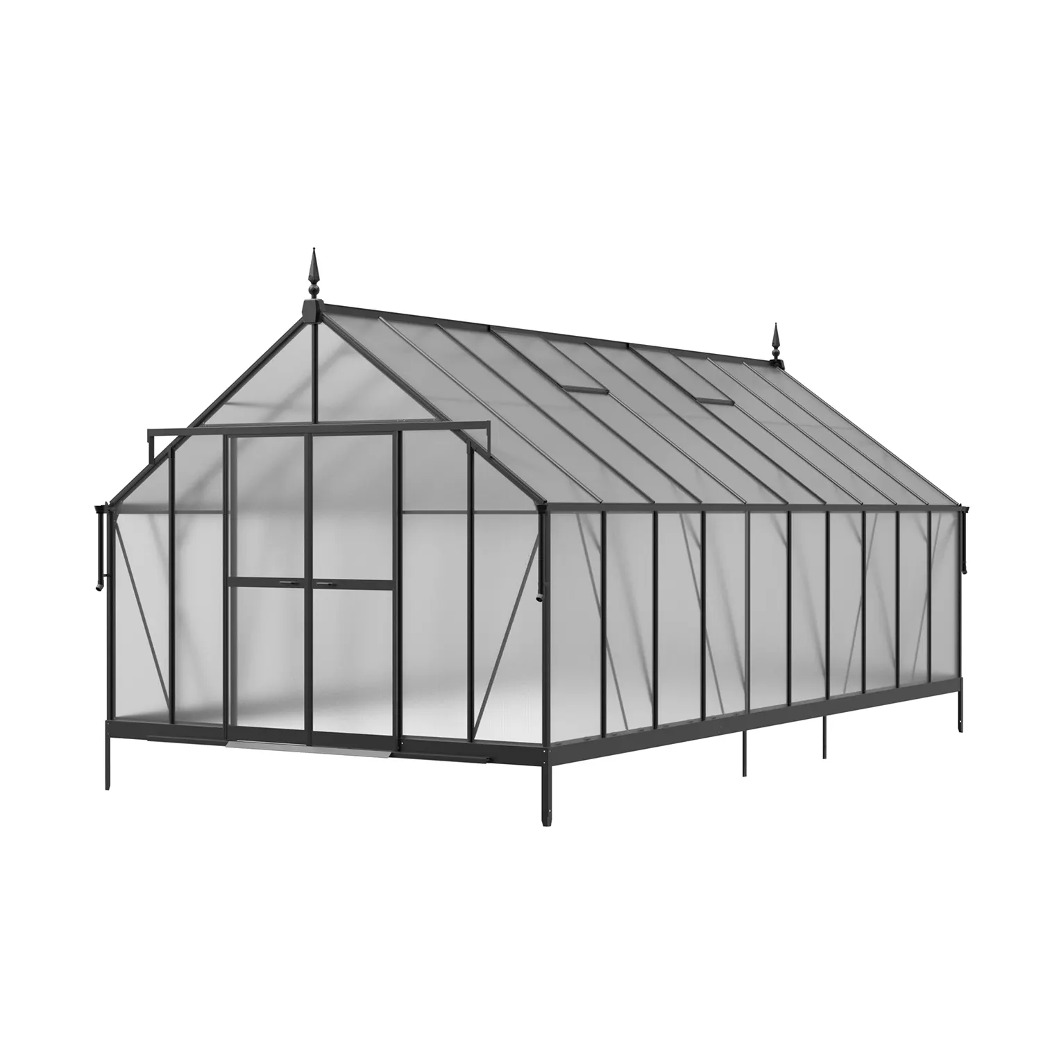 10 x 20 ft Aluminium Victorian Greenhouse with Polycarbonate Panels | S Series 2 10x20-ft-aluminium-victorian-greenhouse-with-polycarbonate-panels-s-series-product-2