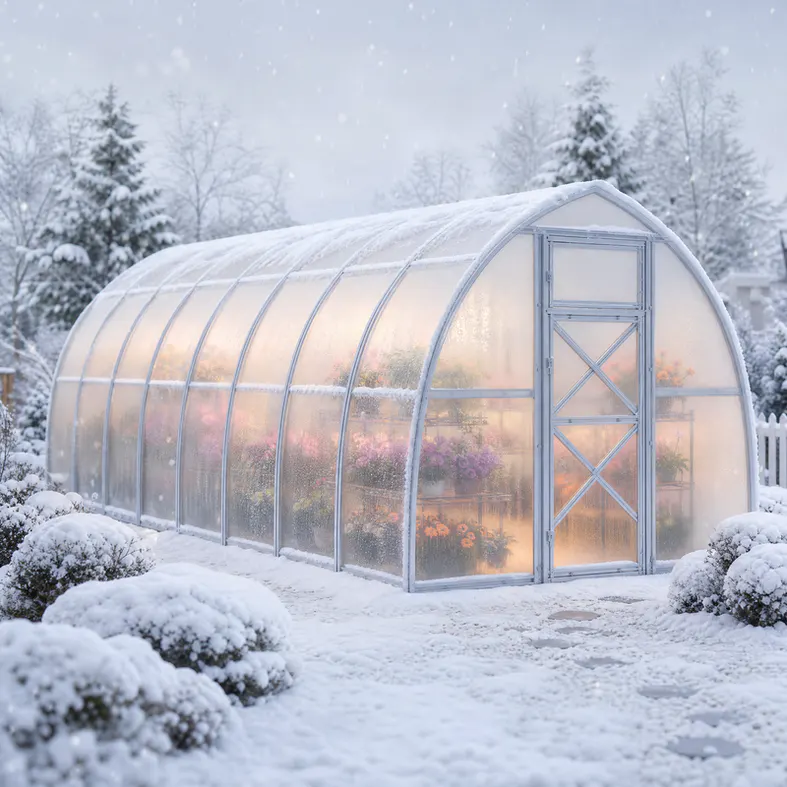 Global Markets 3 10x26-ft-steel-pointed-arch-roof-greenhouse-scene-1