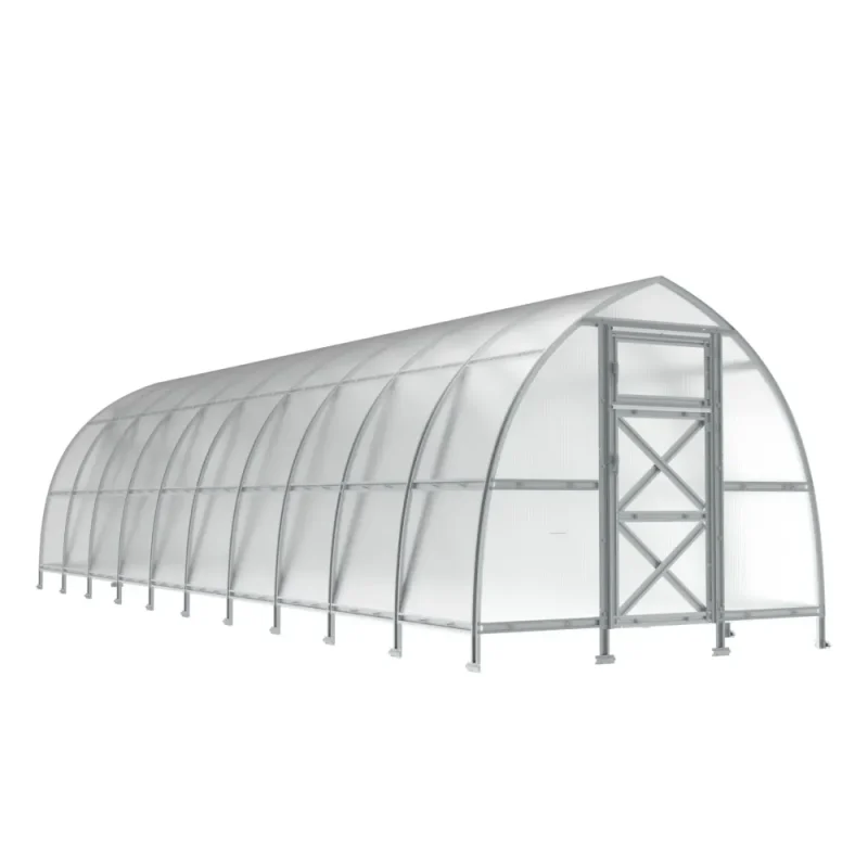 10 x 34 ft Steel Gothic Arch Roof Greenhouse 4 10x34-ft-steel-pointed-arch-roof-greenhouse-product-1