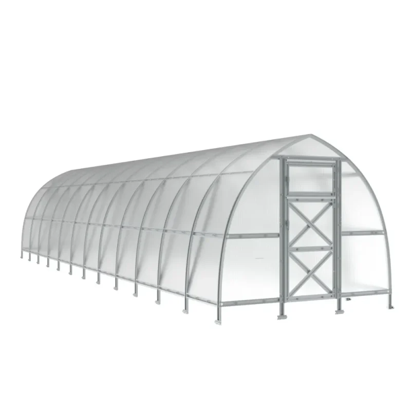 10 x 40 ft Steel Gothic Arch Roof Greenhouse 5 10x40-ft-steel-pointed-arch-roof-greenhouse-product-1