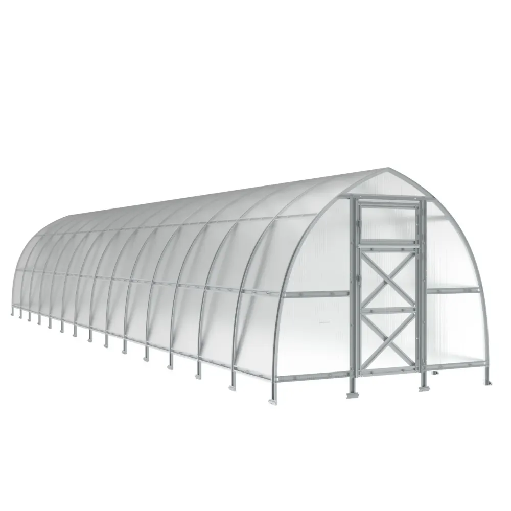 10 x 46 ft Steel Gothic Arch Roof Greenhouse 1 10x46-ft-steel-pointed-arch-roof-greenhouse-product-1