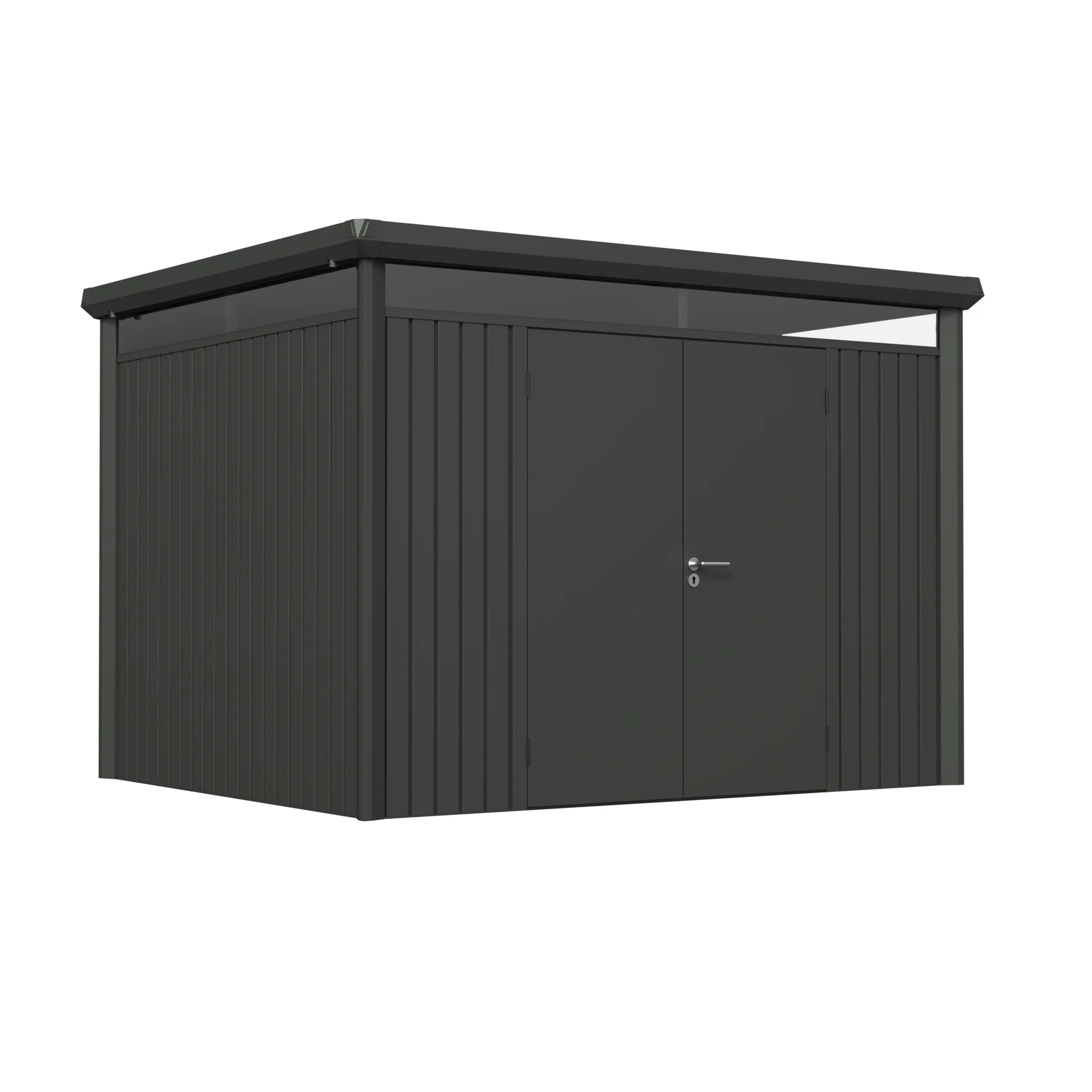 10 x 8 ft Flat Roof Metal Storage Shed | Vertex 4 10x8-ft-flat-roof-metal-storage-shed-vertex-product-4