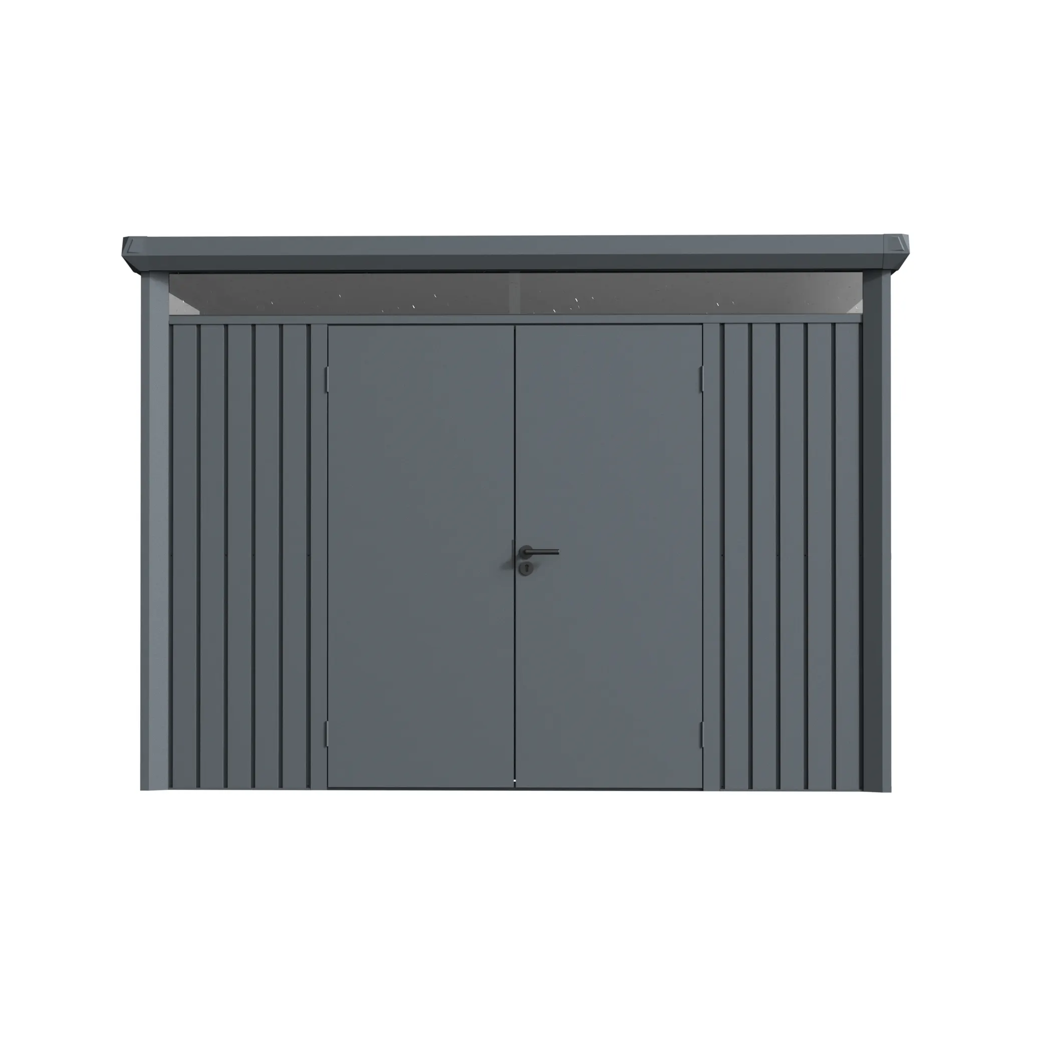10 x 8 ft Flat Roof Metal Storage Shed | Vertex 9 10x8-ft-flat-roof-metal-storage-shed-vertex-product-9