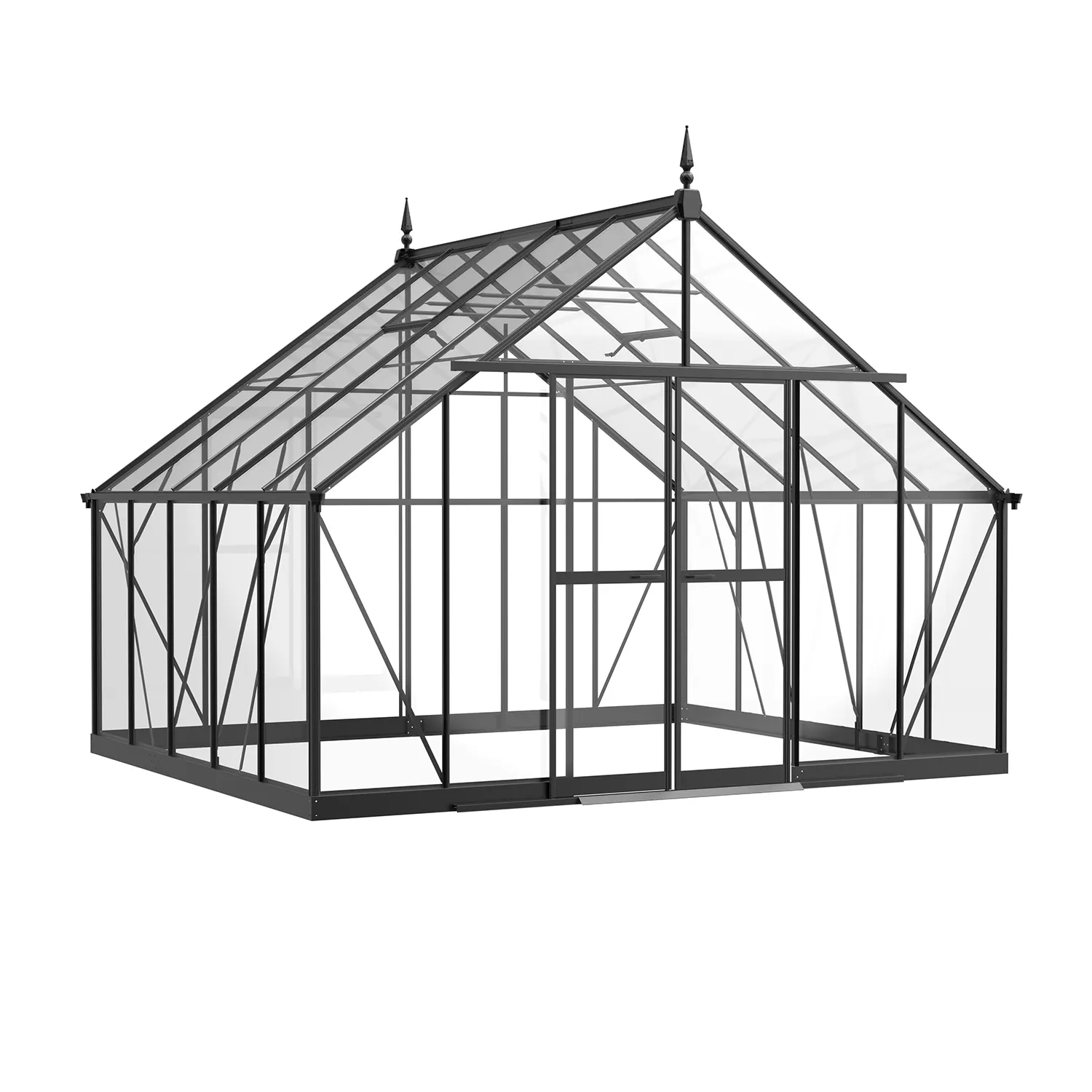 12 x 10 ft Aluminium Victorian Greenhouse with Polycarbonate Panels | S Series 1 12x10-ft-aluminium-victorian-greenhouse-with-polycarbonate-panels-s-series-product-1