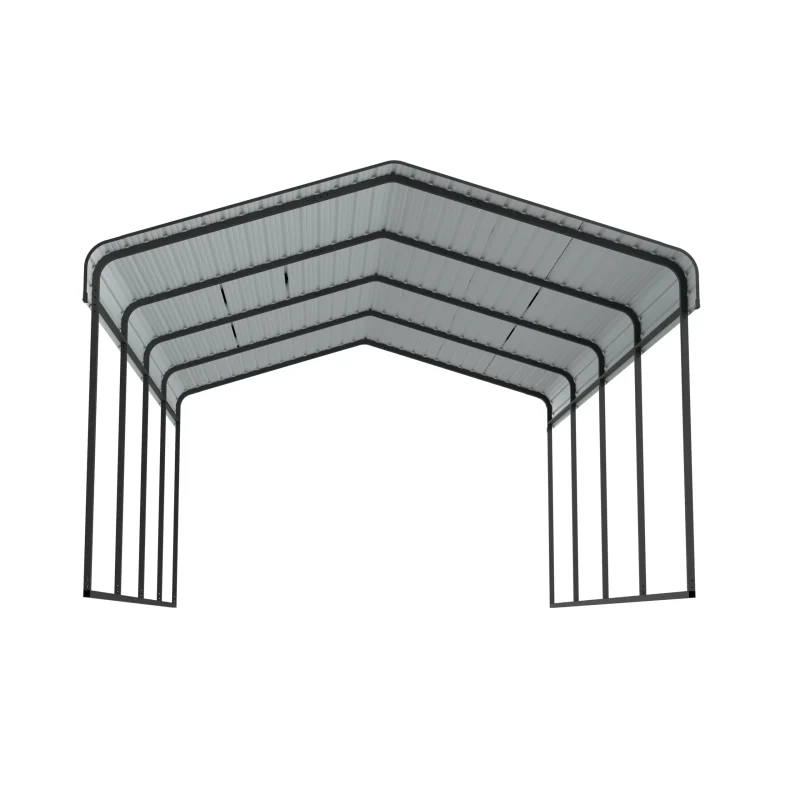 12 x 20 ft Open-Sided Metal Carport with Horizontal Tile Roof 10 12x20-ft-open-sided-metal-carport-with-horizontal-tile-roof-product-1-scaled