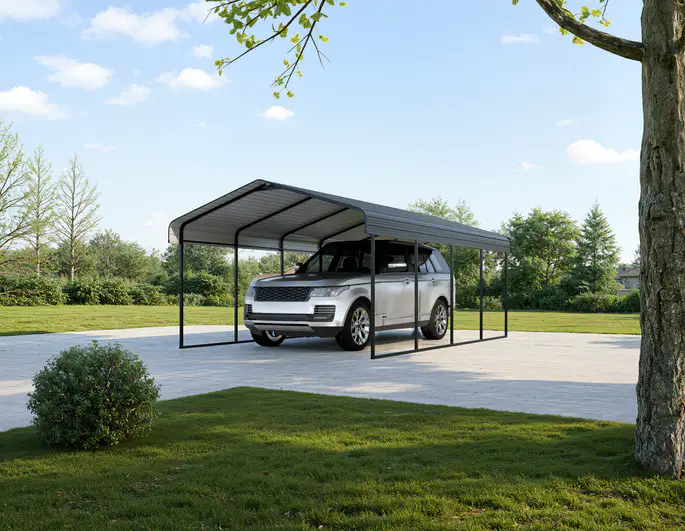 12x20-ft-open-sided-metal-carport-with-horizontal-tile-roof-scene-1-1