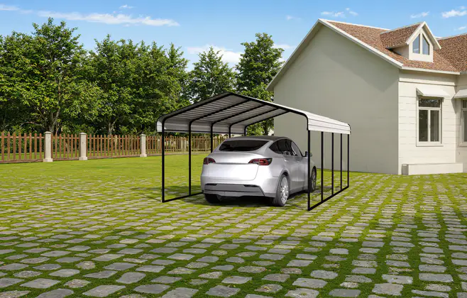 12x20-ft-open-sided-metal-carport-with-horizontal-tile-roof-scene-5-1