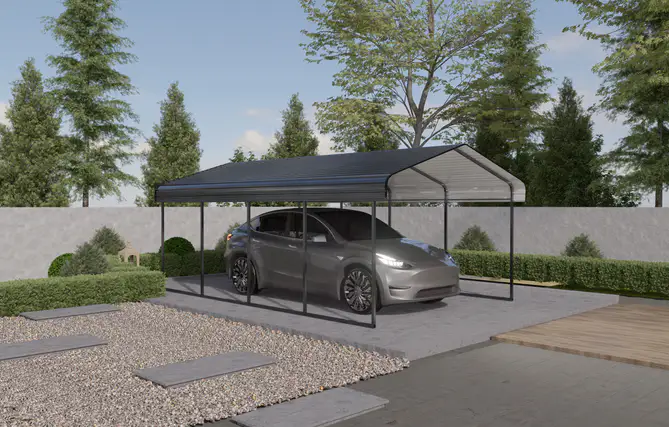 12x20-ft-open-sided-metal-carport-with-horizontal-tile-roof-scene-8-1