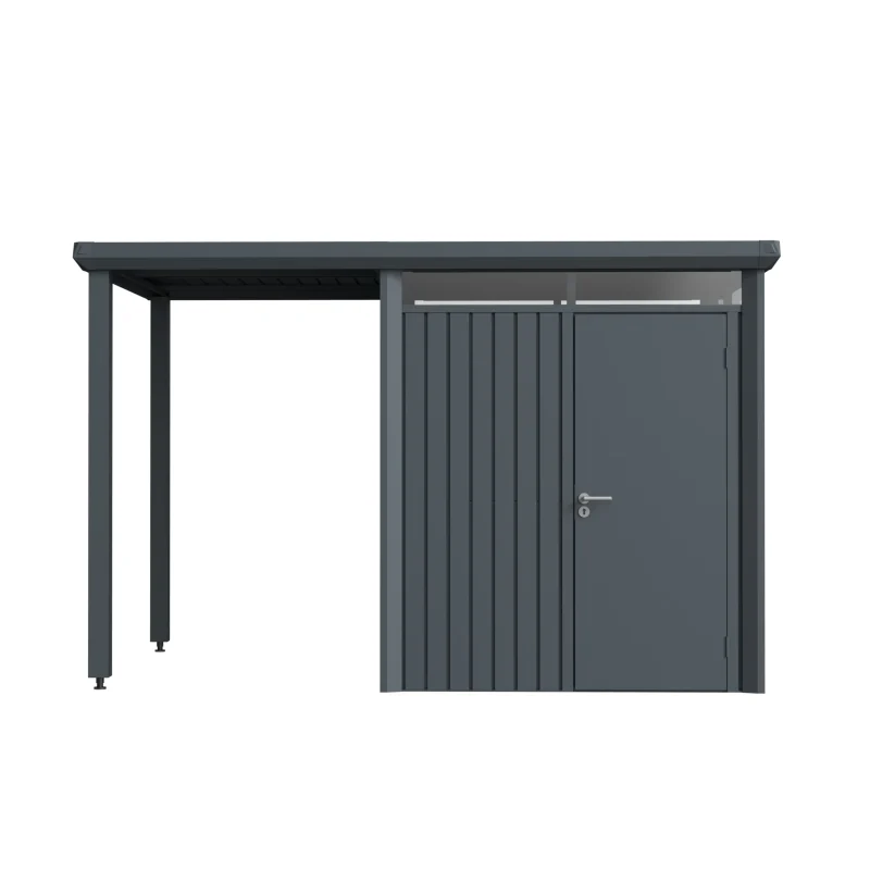 12 x 6 ft Flat Roof Metal Storage Shed | Vertex 3 12x6-ft-flat-roof-metal-storage-shed-vertex-product-1-scaled