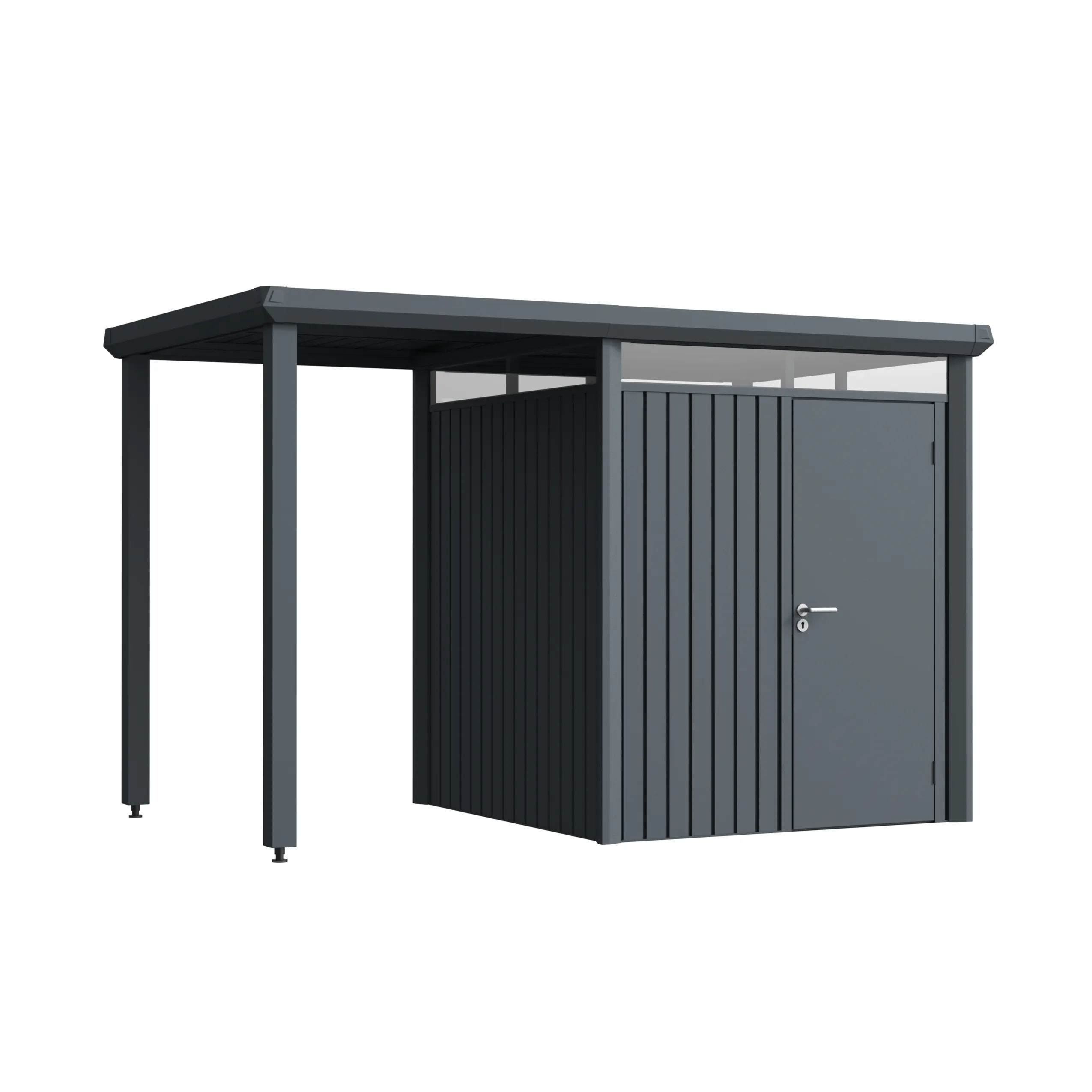 12 x 6 ft Flat Roof Metal Storage Shed | Vertex 2 12x6-ft-flat-roof-metal-storage-shed-vertex-product-2