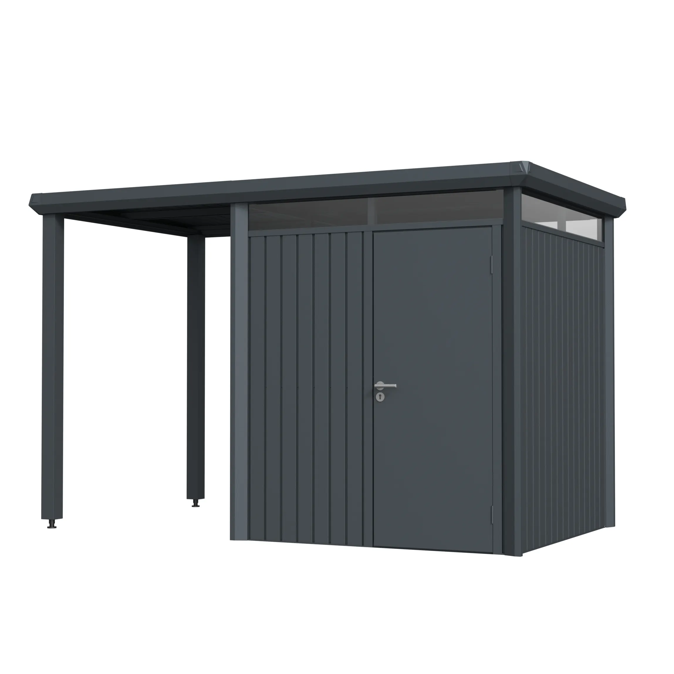 12 x 6 ft Flat Roof Metal Storage Shed | Vertex 7 12x6-ft-flat-roof-metal-storage-shed-vertex-product-7