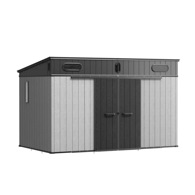 12 x 7 ft Pent Roof Resin Storage Shed | KC 24 12x7-ft-pent-roof-resin-storage-shed-kc-product-1