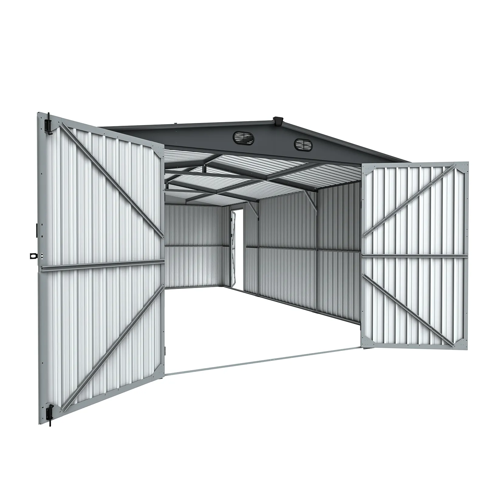 13 x 20 ft Single-Car Metal Garage 3 13x20-ft-single-car-metal-garage-product-3