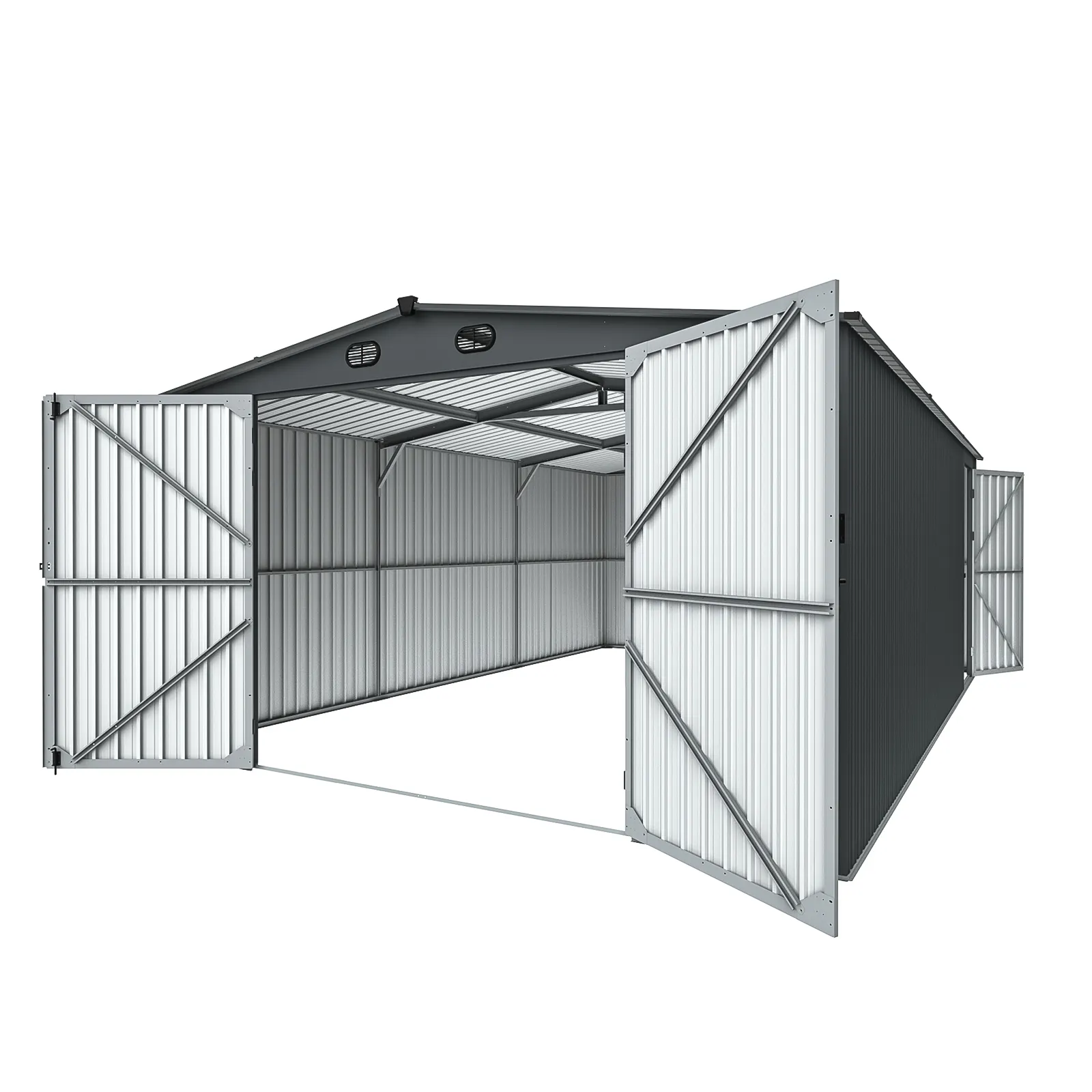 13 x 20 ft Single-Car Metal Garage 5 13x20-ft-single-car-metal-garage-product-5