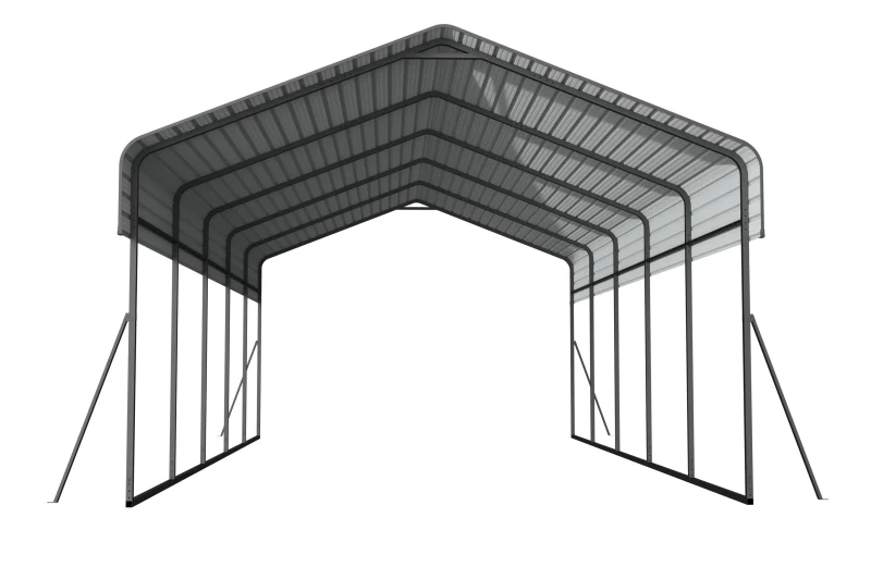 13 x 26 ft Open-Sided Metal Carport with Horizontal Tile Roof 7 13x26-ft-open-sided-metal-carport-with-horizontal-tile-roof-product-1-scaled