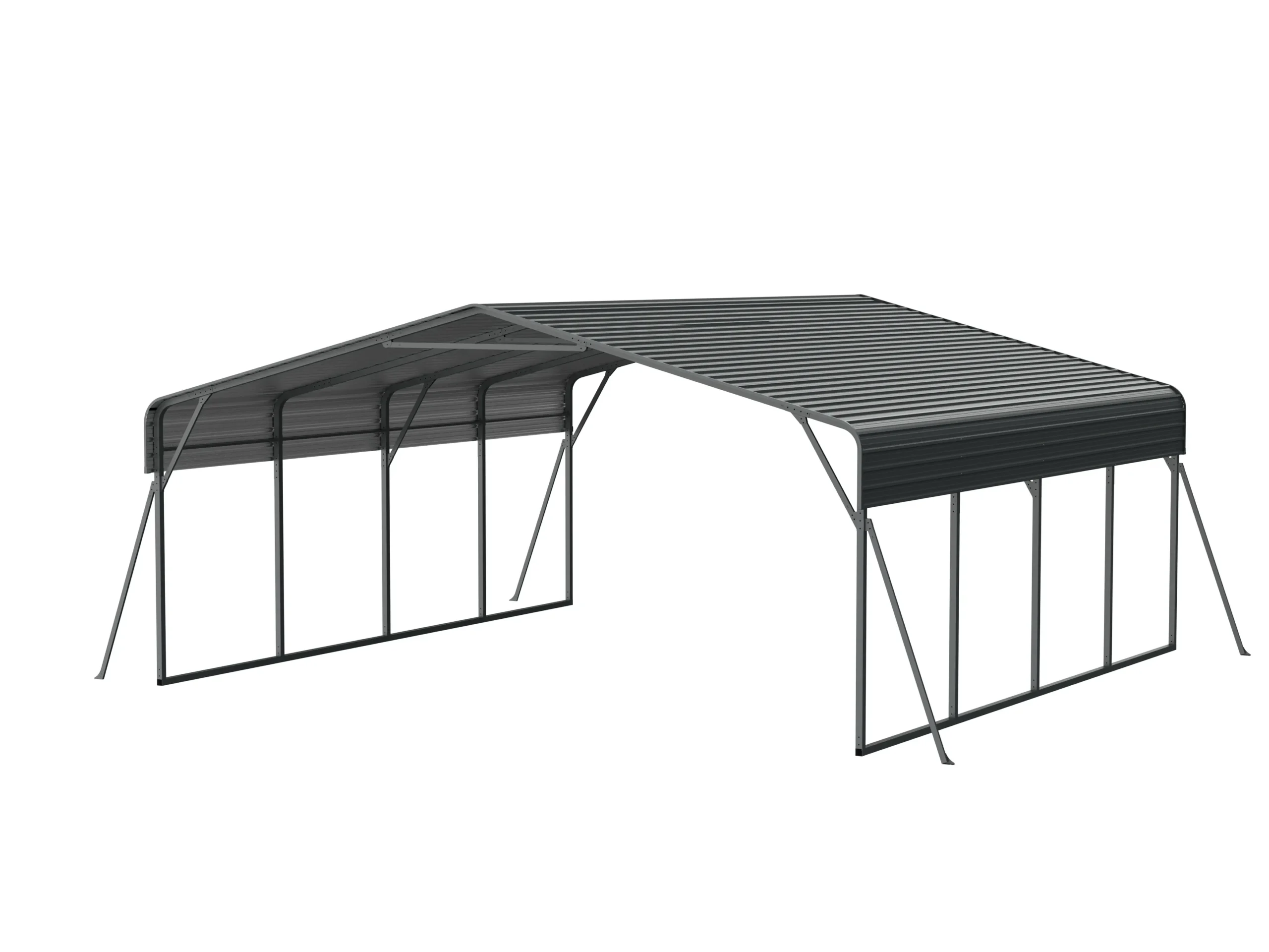 20 x 20 ft Open-Sided Metal Carport with Horizontal Tile Roof 5 20x20-ft-open-sided-metal-carport-with-horizontal-tile-roof-product-5-scaled
