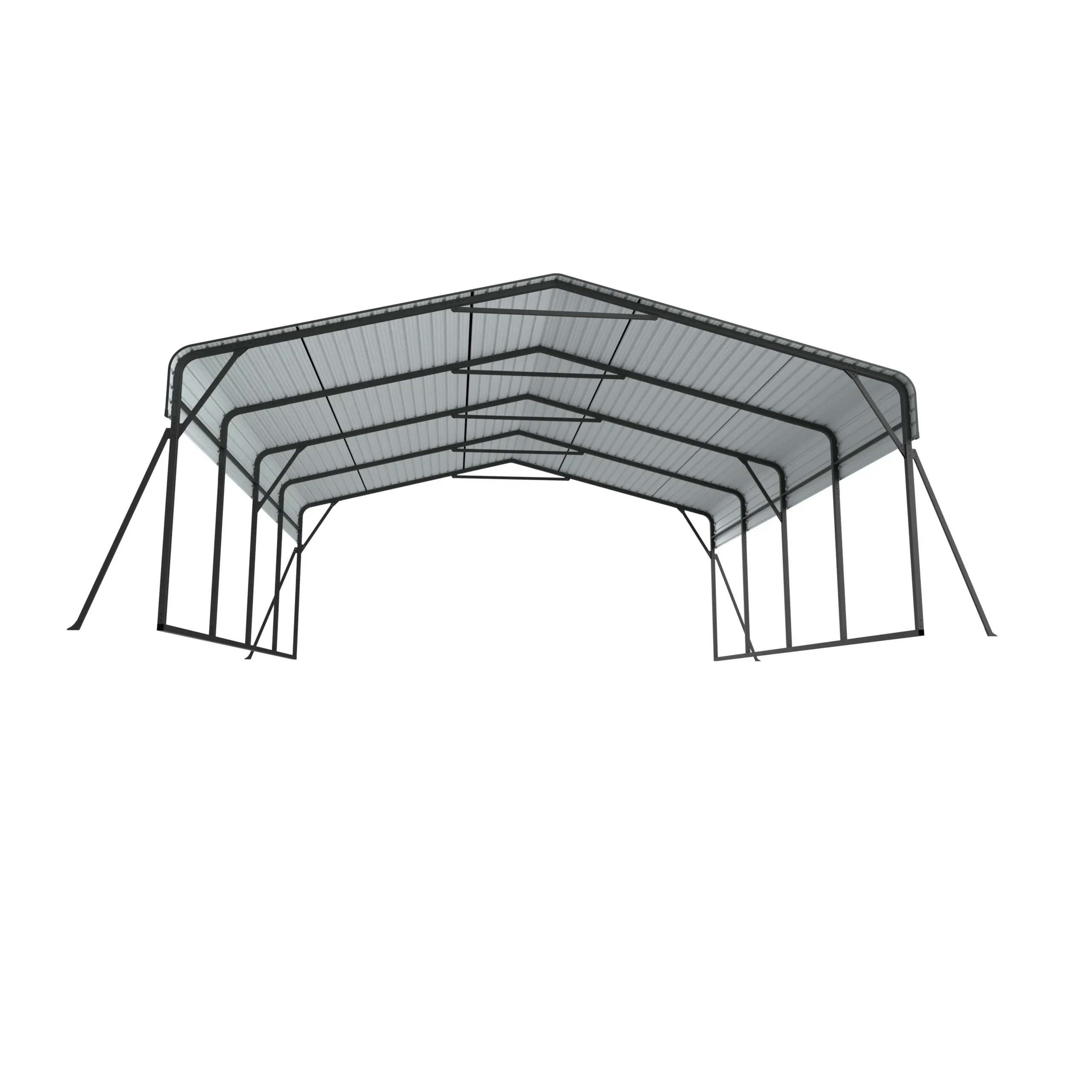 20 x 20 ft Open-Sided Metal Carport with Horizontal Tile Roof 9 20x20-ft-open-sided-metal-carport-with-horizontal-tile-roof-product-9