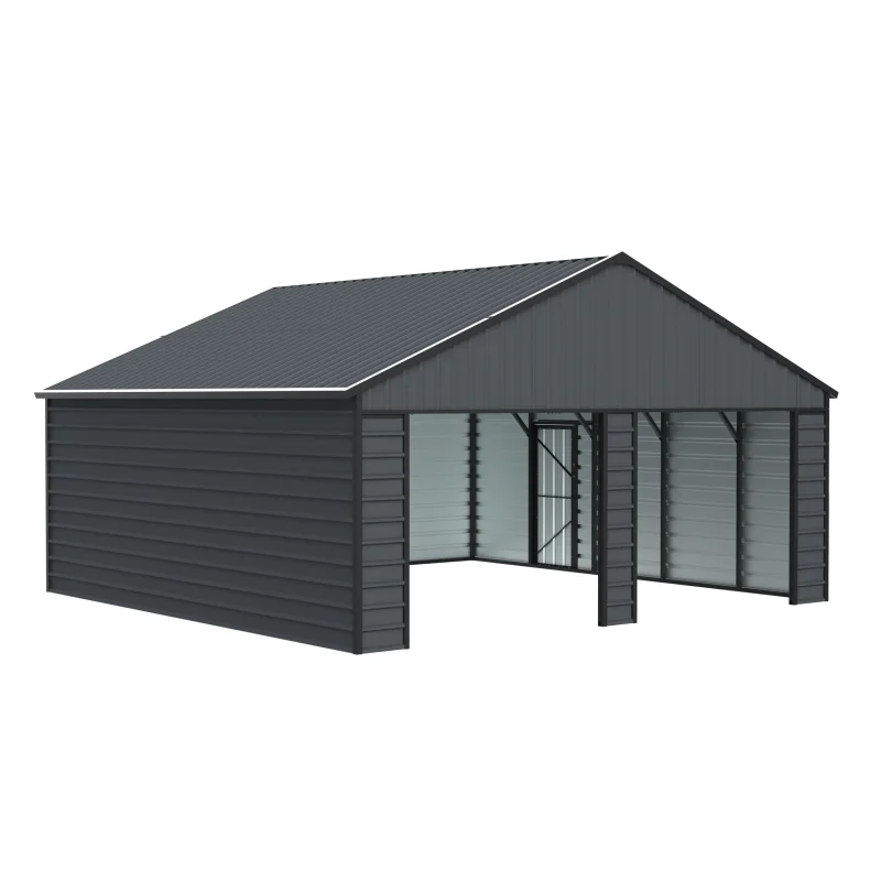 23 x 22 ft Multi-Car Metal Garage 6 23x22-ft-multi-car-metal-garage-product-1