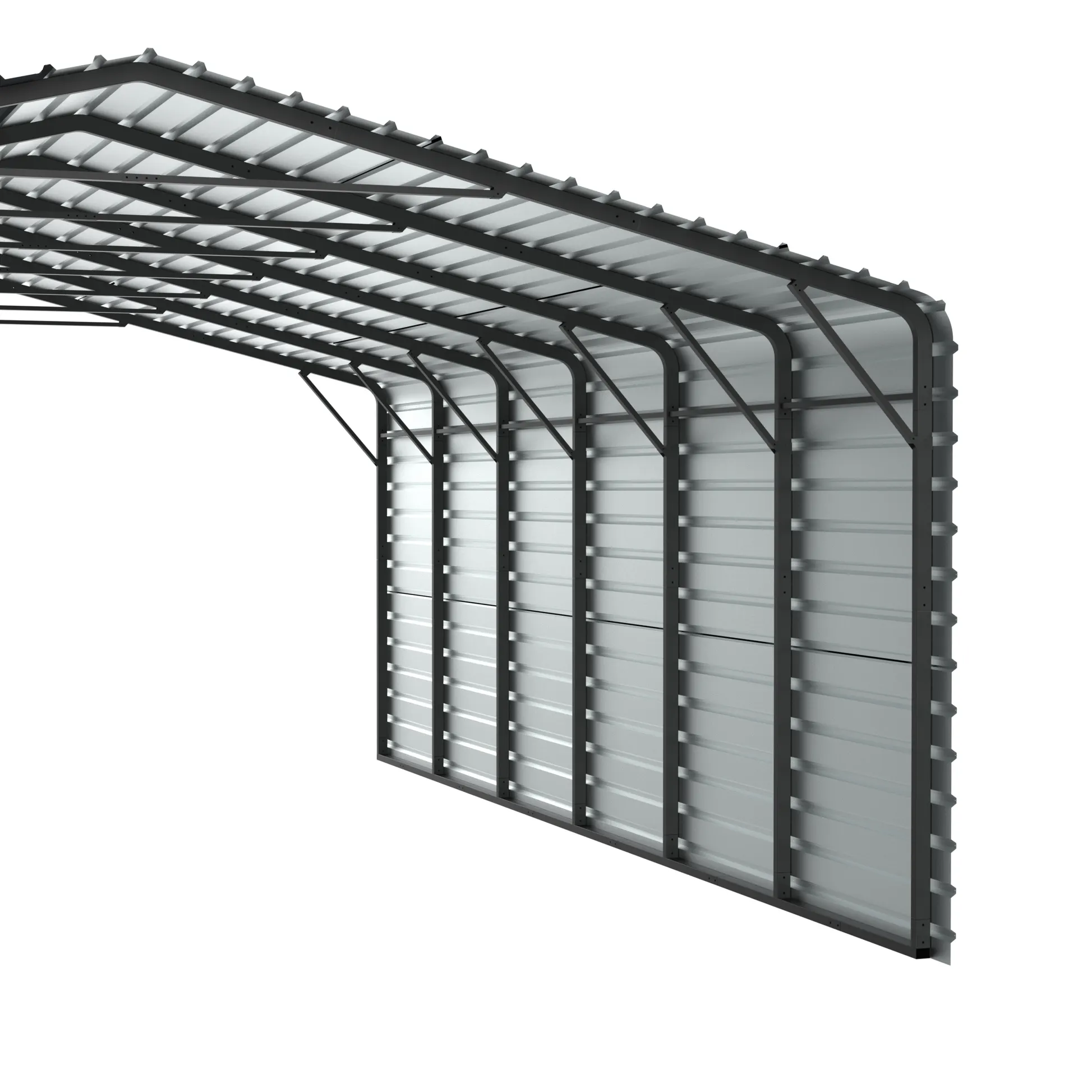 24x30-ft-side-enclosed-metal-carport-with-horizontal-tile-roof-detail