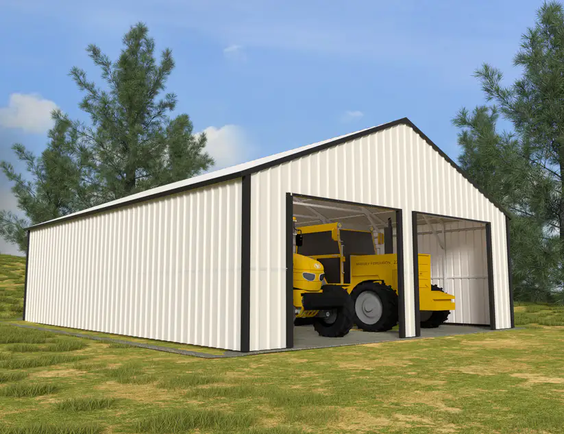 25x33-ft-multi-car-metal-garage-scene-1