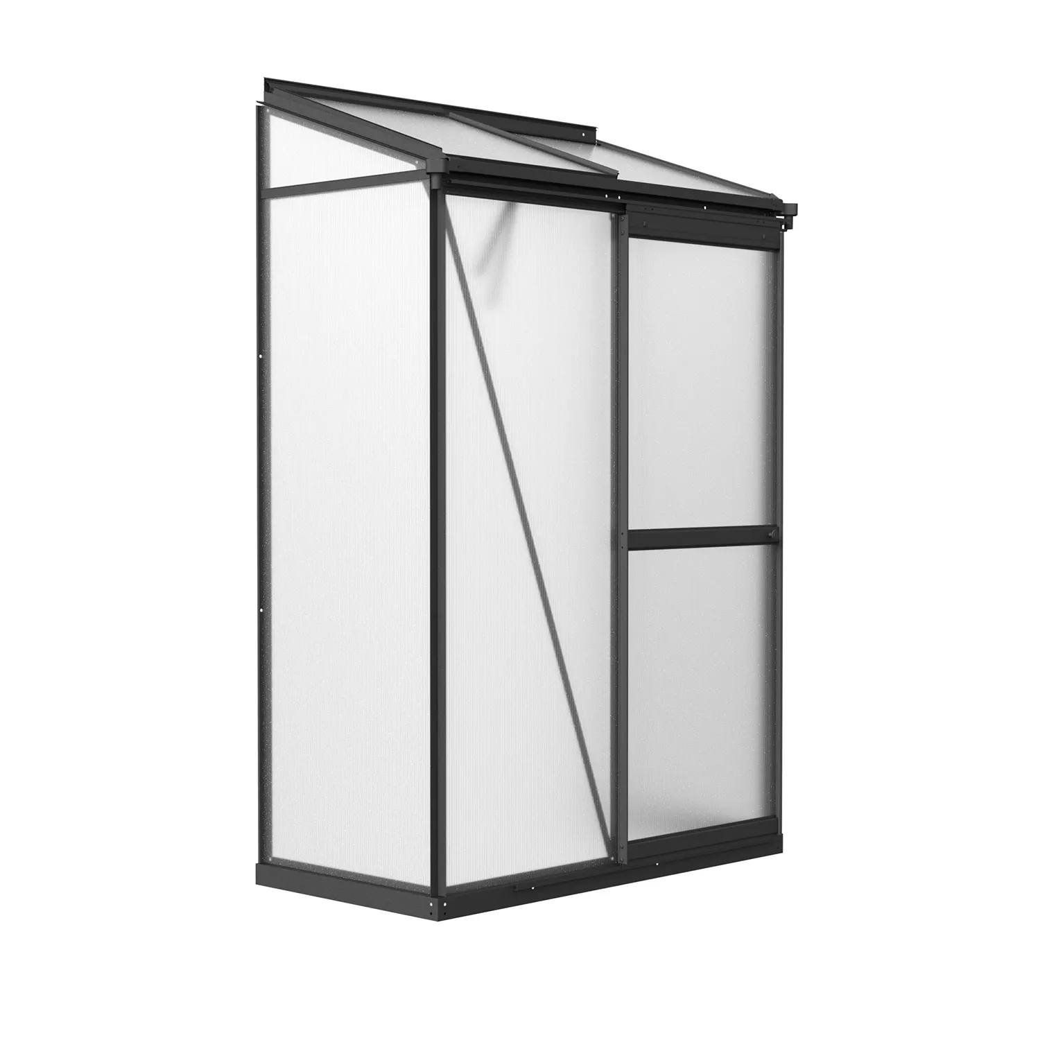 2 x 4 ft Aluminium Pent Roof Greenhouse | L Series 1 2x4-ft-aluminium-pent-roof-greenhouse-l-series-product-1
