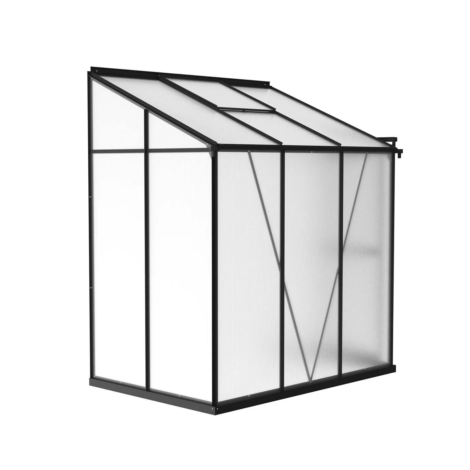 4 x 6 ft Aluminium Pent Roof Greenhouse | L Series 1 4x6-ft-aluminium-pent-roof-greenhouse-l-series-product-1