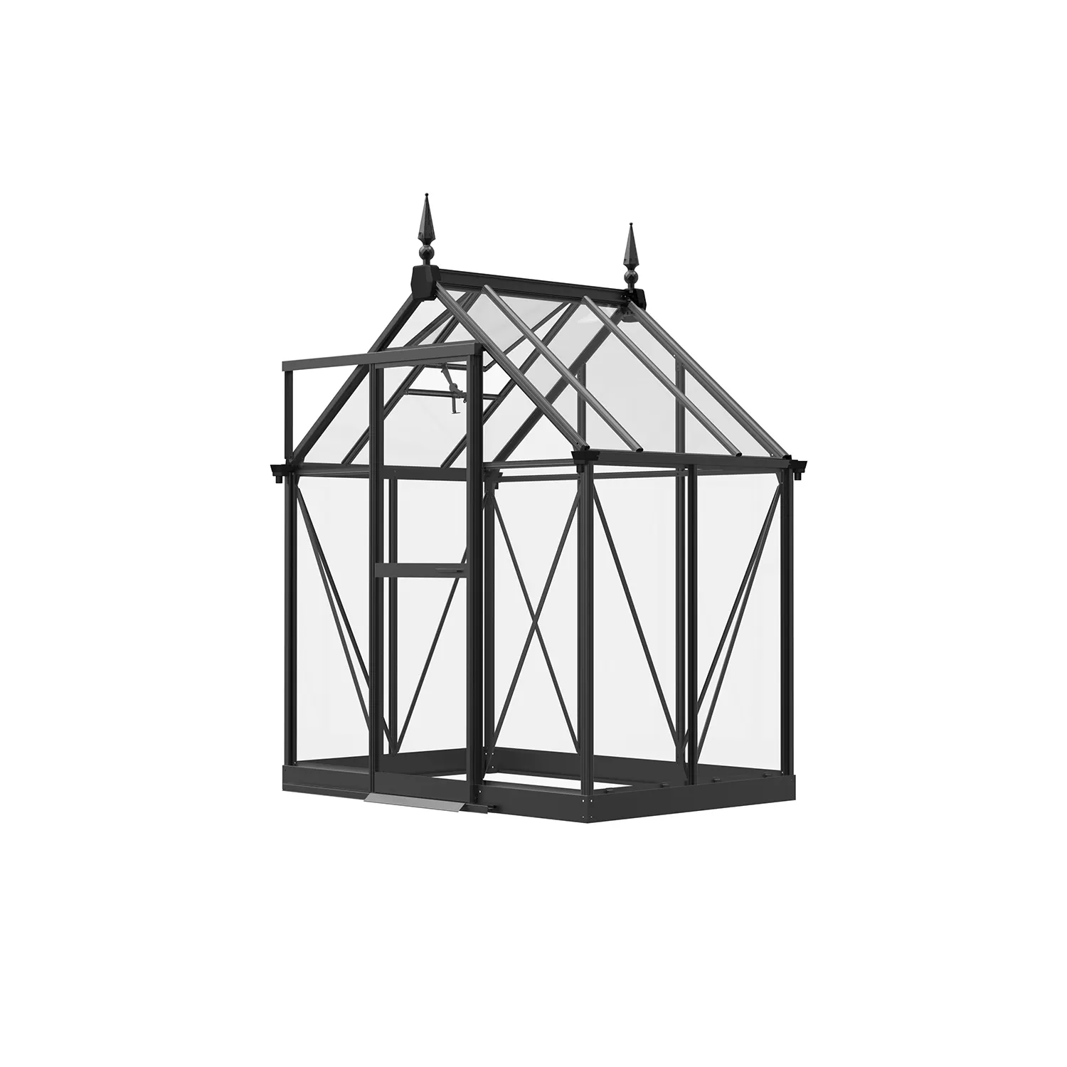 6 x 4 ft Aluminium Victorian Greenhouse with Glass Panels | S Series 1 6x4-ft-aluminium-victorian-greenhouse-with-glass-panels-s-series-product-1